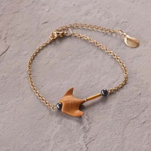 Bracelet Raie Manta Dorée