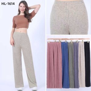 Pantalon confort tricot côtelé femme (x12)