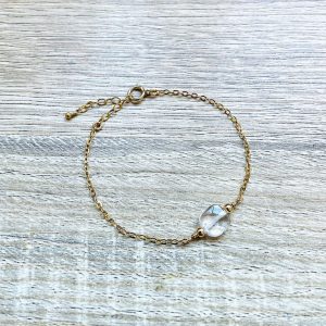 Bracelet Cristal de roche carrée Carrie