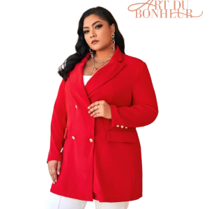 BLAZER ROUGE A BOUTONS